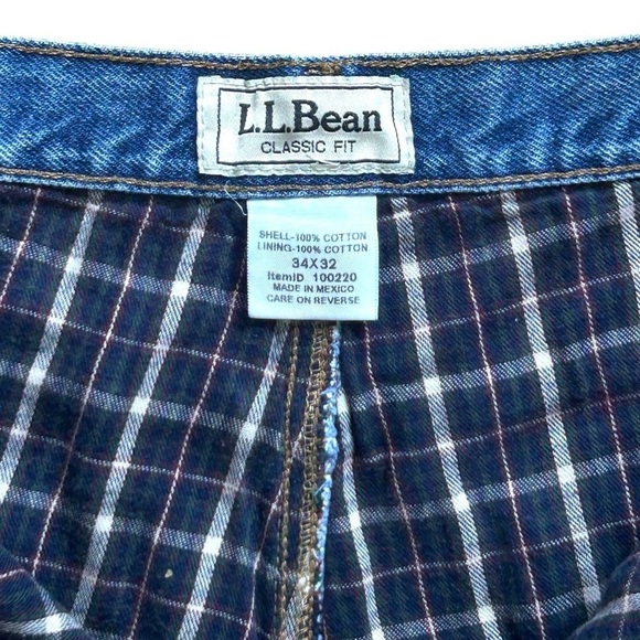 L.L. Bean Classic Fit Jeans with Flannel Lining Size 34x32 - Picture 3 of 9